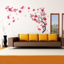 Red Plum Blossom Wandaufkleber Abnehmbare Kunst DIY Home Decor