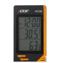 VC330 Digital LCD Indoor Thermometer Hygrometer Clock Feuchtigkeit Meter