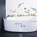 Vinyl Dolphin And Fish Wall Stickers Under The Sea Bathroom Decor&nbsp;