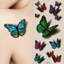 3D Schmetterlings Fliegen Entwurf temporärer Tätowierung Aufkleber Abziehbild