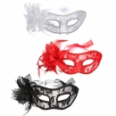 Venetian Sexy Federn versehene Blumen Spitze Augenmaske Partei Masquerade Mask