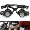 10X 15X 20X 25X LED Vergrößerungsglas Lupe Gläser Double Eye Juwelier Uhr Reparatur Auswechselbare Objektiv